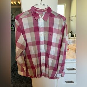 Burberry Pink Checkered plaid Men's Shirt